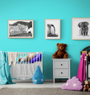 Nursery with cots and soft toys